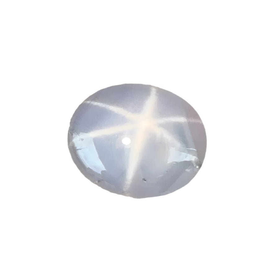 1.45 Carat Natural Star Sapphire – Bluish Grey Oval Cabochon | Ceylon Origin | Unheated Earth - Sourced Gemstone - Sapphirepal
