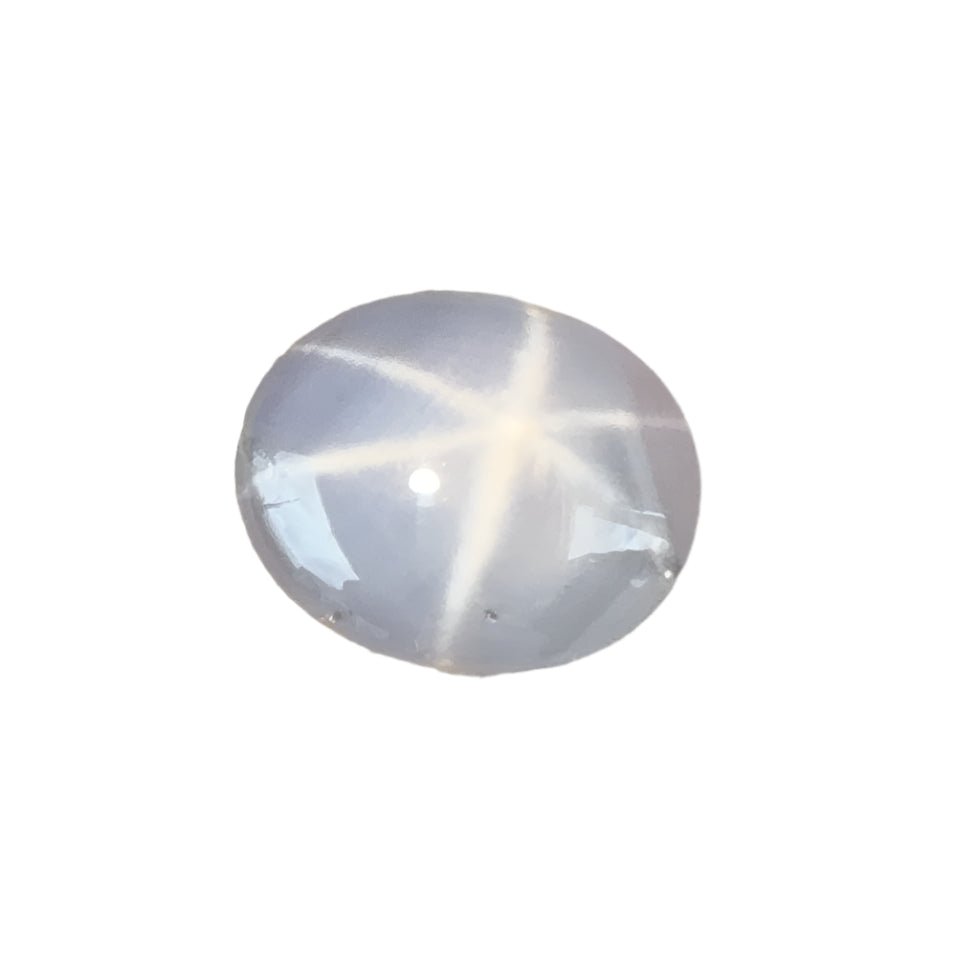 1.45 Carat Natural Star Sapphire – Bluish Grey Oval Cabochon | Ceylon Origin | Unheated Earth - Sourced Gemstone - Sapphirepal