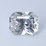 1.50ct Natural Colorless Sapphire – Emerald Cut Ceylon Sapphire - Sapphirepal