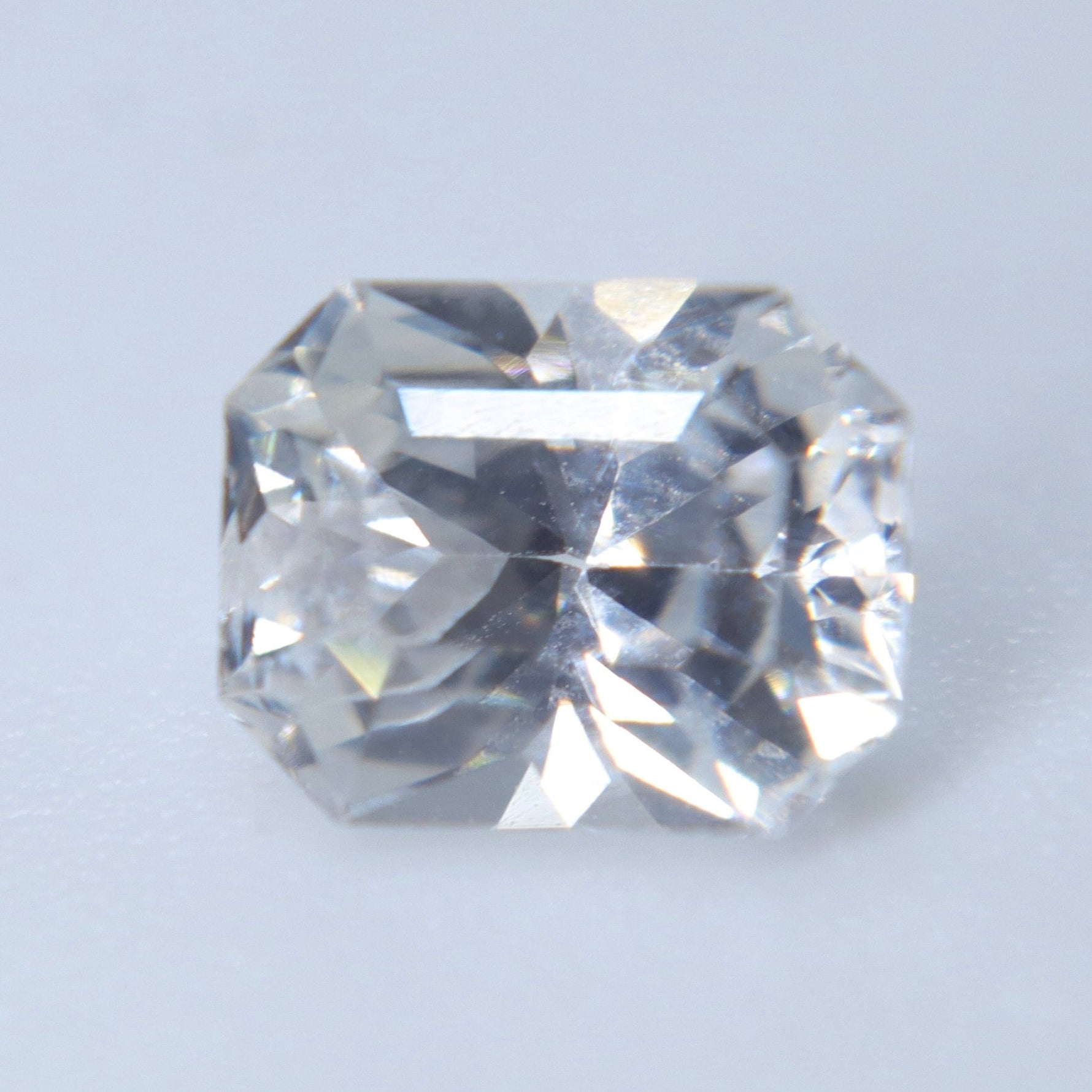 1.50ct Natural Colorless Sapphire – Emerald Cut Ceylon Sapphire - Sapphirepal