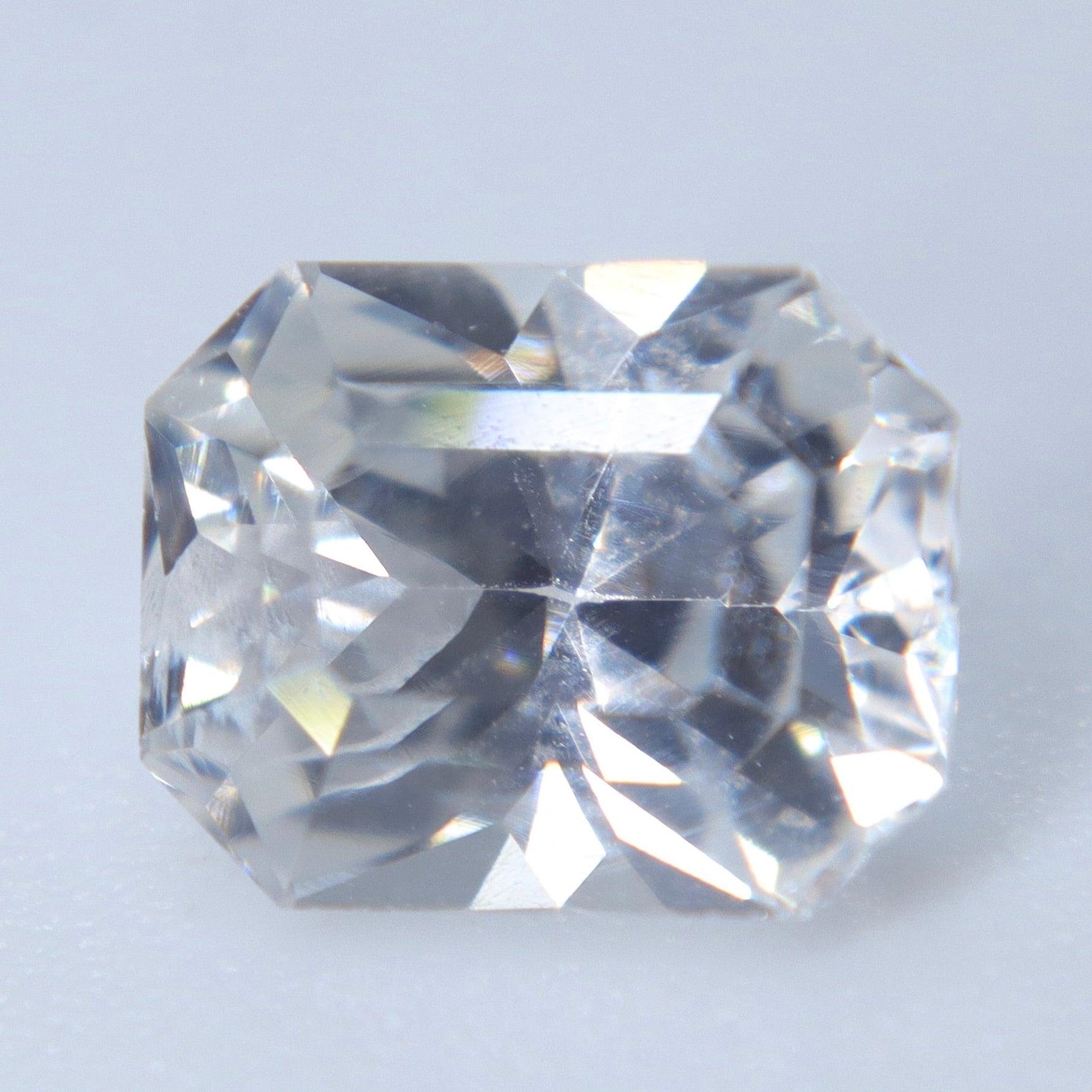 1.50ct Natural Colorless Sapphire – Emerald Cut Ceylon Sapphire - Sapphirepal