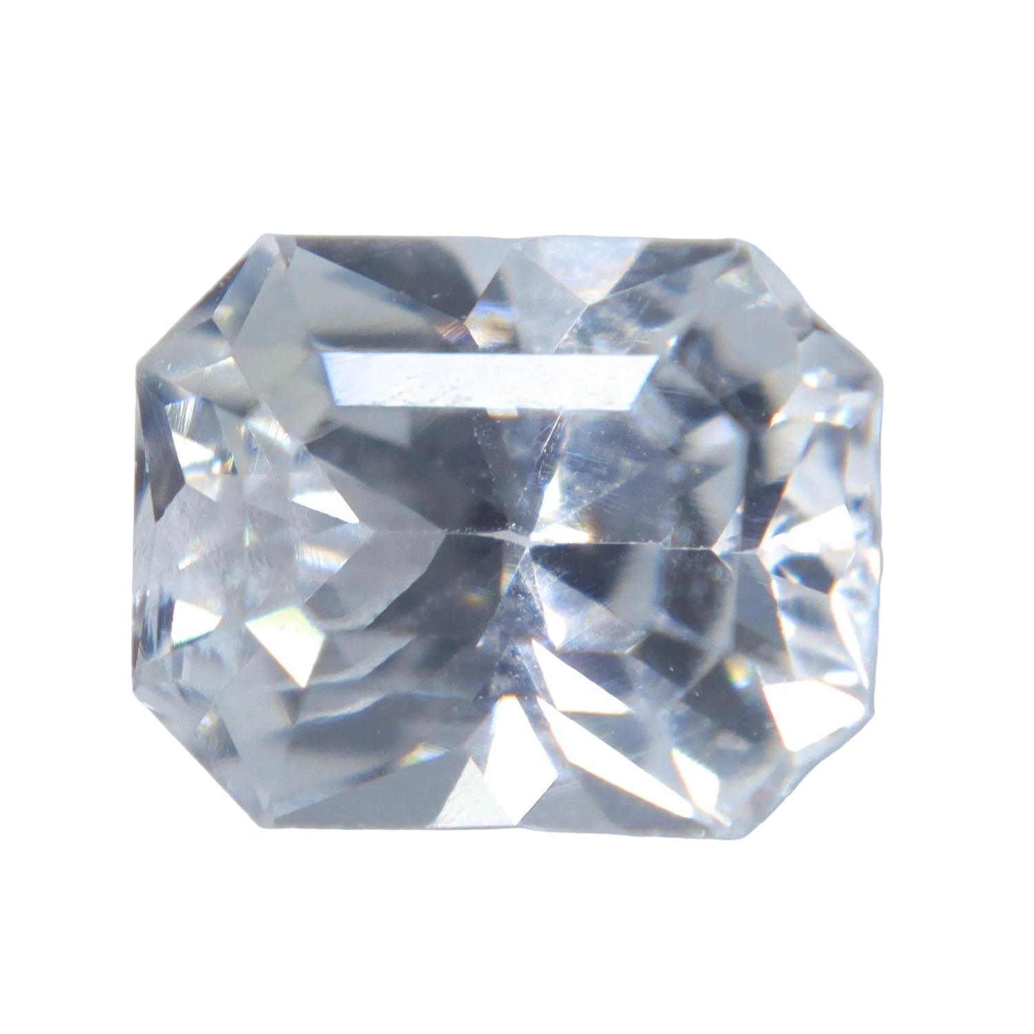 1.50ct Natural Colorless Sapphire – Emerald Cut Ceylon Sapphire - Sapphirepal