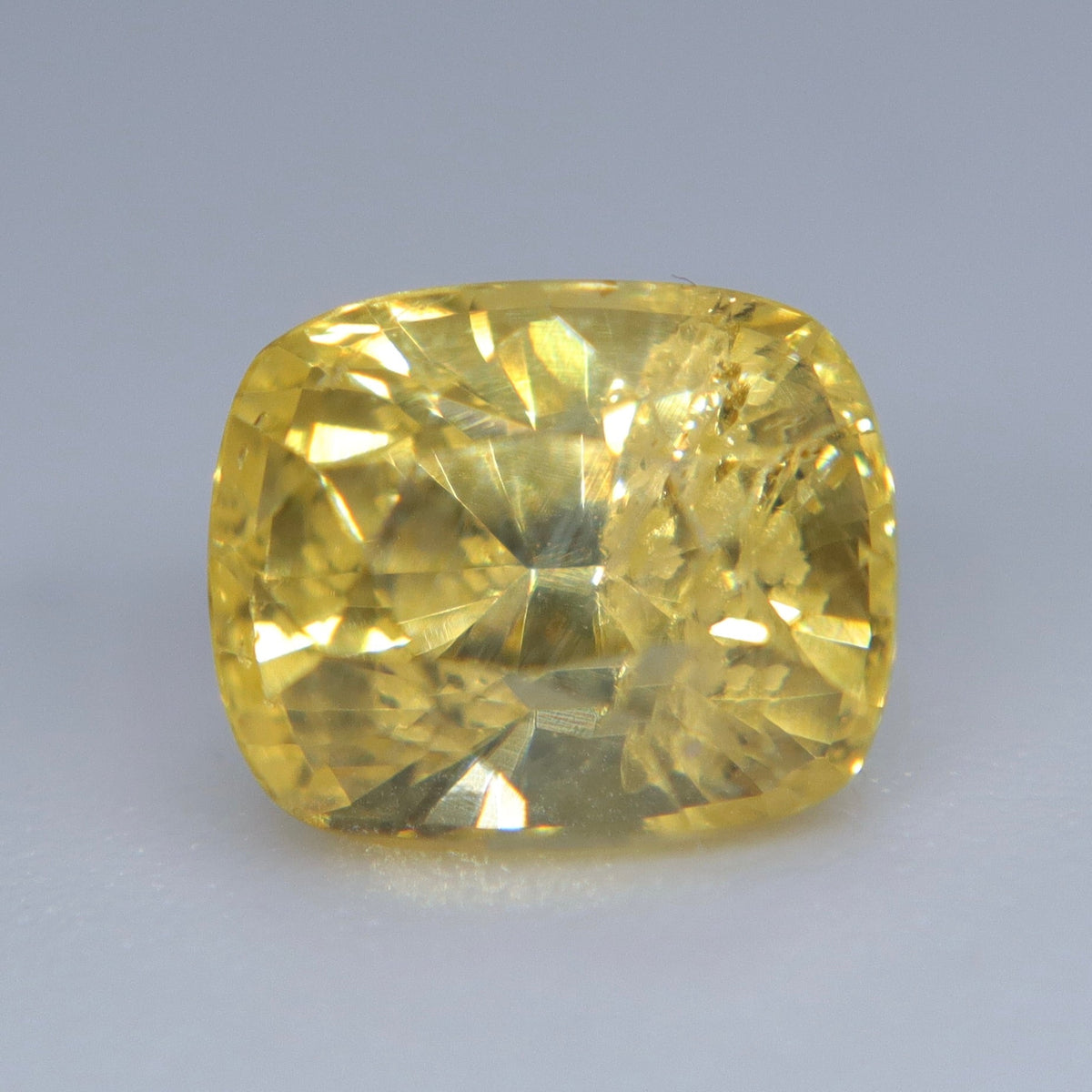 1.55ct Natural Vivid Yellow Sapphire – Rectangular Cushion Cut, Ceylon - Sapphirepal
