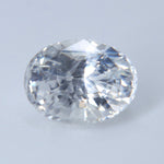 1.58ct Natural Colorless Sapphire – Oval Cut Ceylon Sapphire Gemstone - Sapphirepal