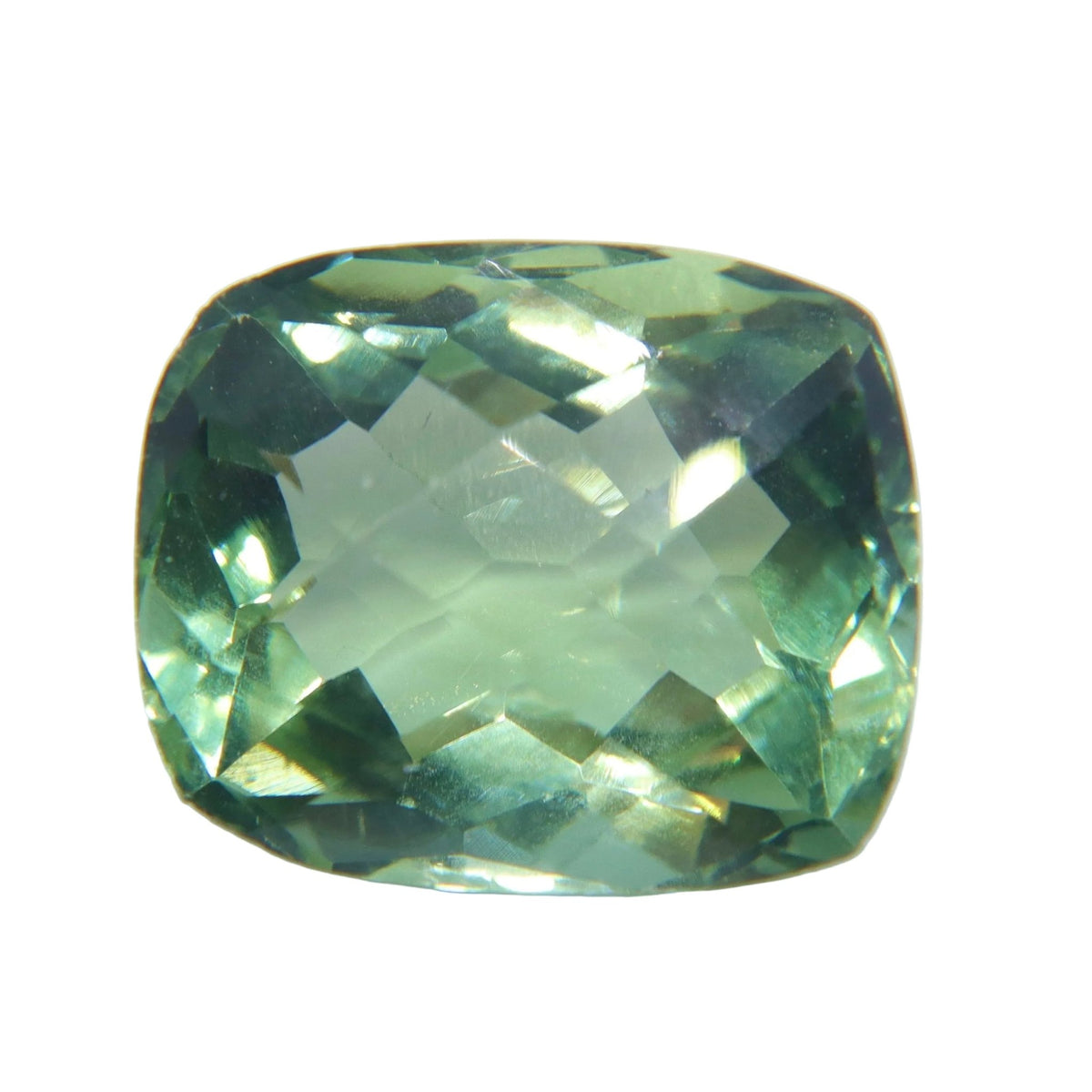 16.61 Carat Natural Prasiolite – Cushion-Cut Green Quartz from Ceylon - Sapphirepal