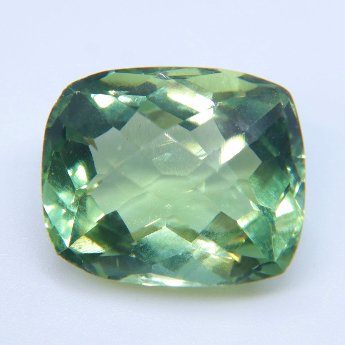 16.61 Carat Natural Prasiolite – Cushion-Cut Green Quartz from Ceylon - Sapphirepal