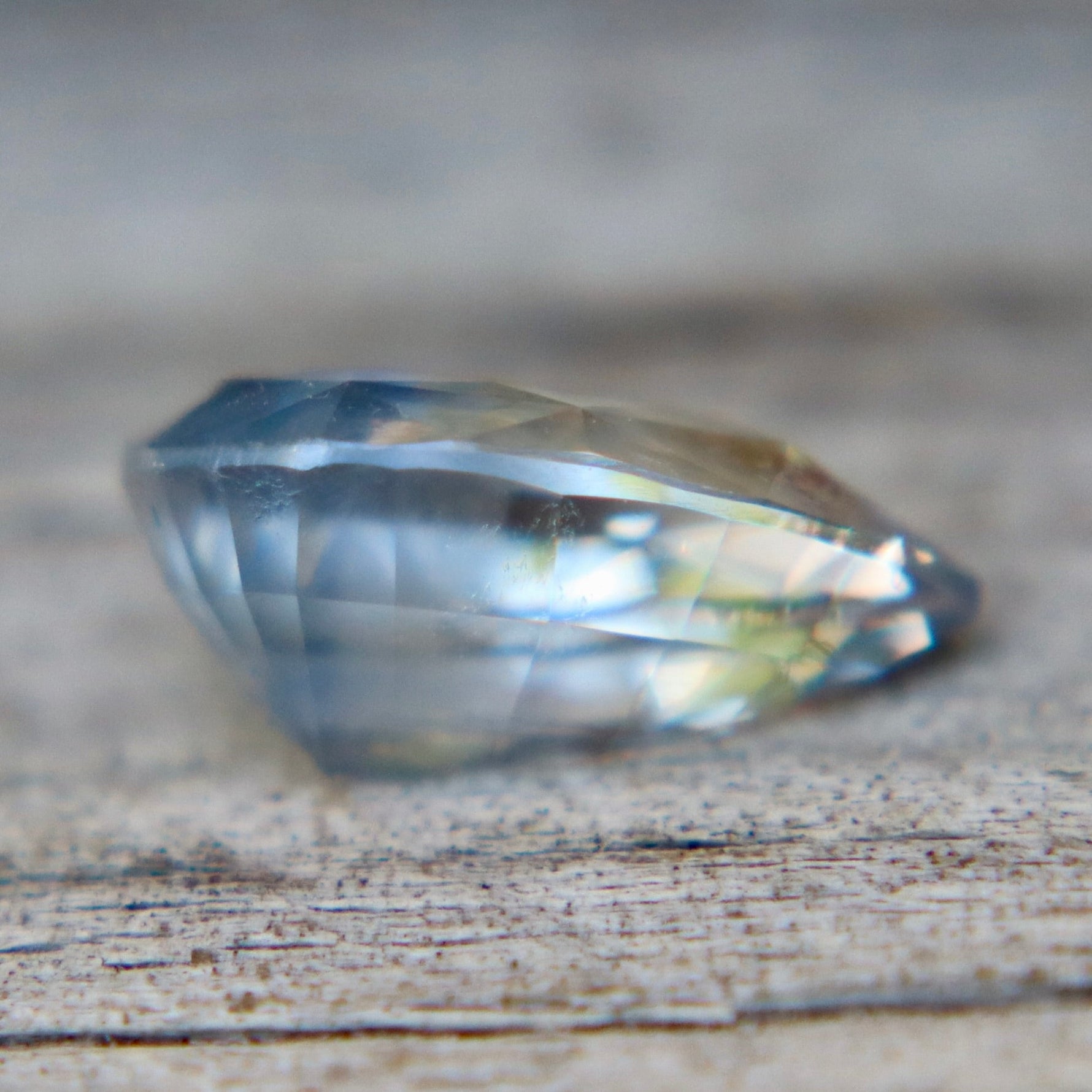 1.72 Carat Natural Pale Blue Yellow Bi Color Sapphire – Unheated Pear Cut Ceylon Gemstone - Sapphirepal