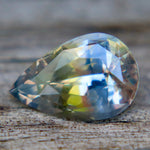 1.72 Carat Natural Pale Blue Yellow Bi Color Sapphire – Unheated Pear Cut Ceylon Gemstone - Sapphirepal