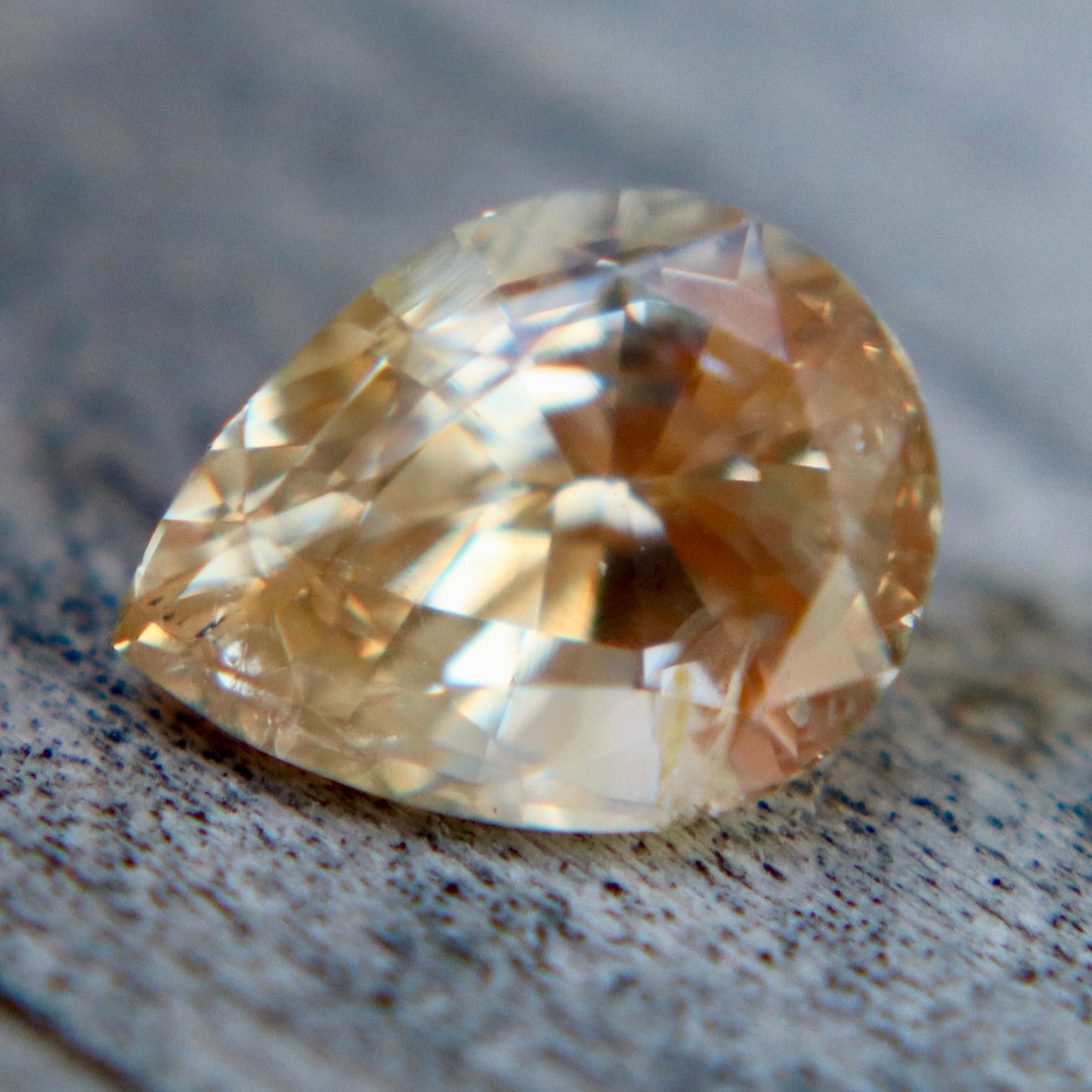 1.83 Carat Golden Peach Sapphire – Unheated Pear Cut Ceylon Gemstone - Sapphirepal