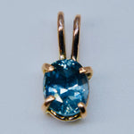 18k Yellow Gold Pendant with Natural Blue Sapphire — 1.10ct (Ceylon, Unheated, VVS) - Sapphirepal