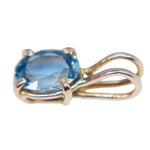 18k Yellow Gold Pendant with Natural Blue Sapphire — 1.10ct (Ceylon, Unheated, VVS) - Sapphire pal