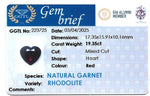 19.35 Carat Natural Garnet – Heart Cut | VVS Clarity | Ceylon Origin | Loose Red Garnet for Statement Jewellery - Sapphirepal
