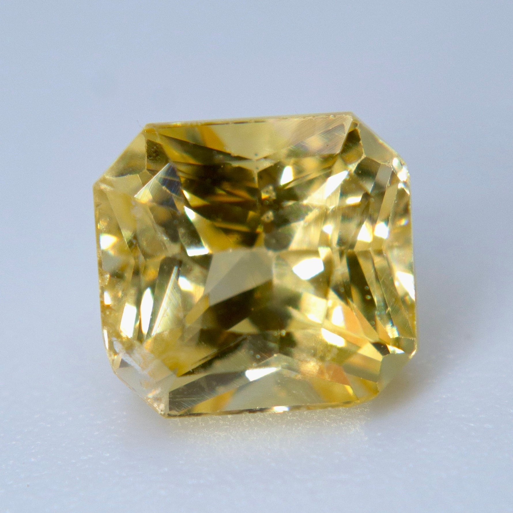 2.00ct Natural Unheated Yellow Sapphire – Radiant Cut Ceylon Sapphire - Sapphirepal