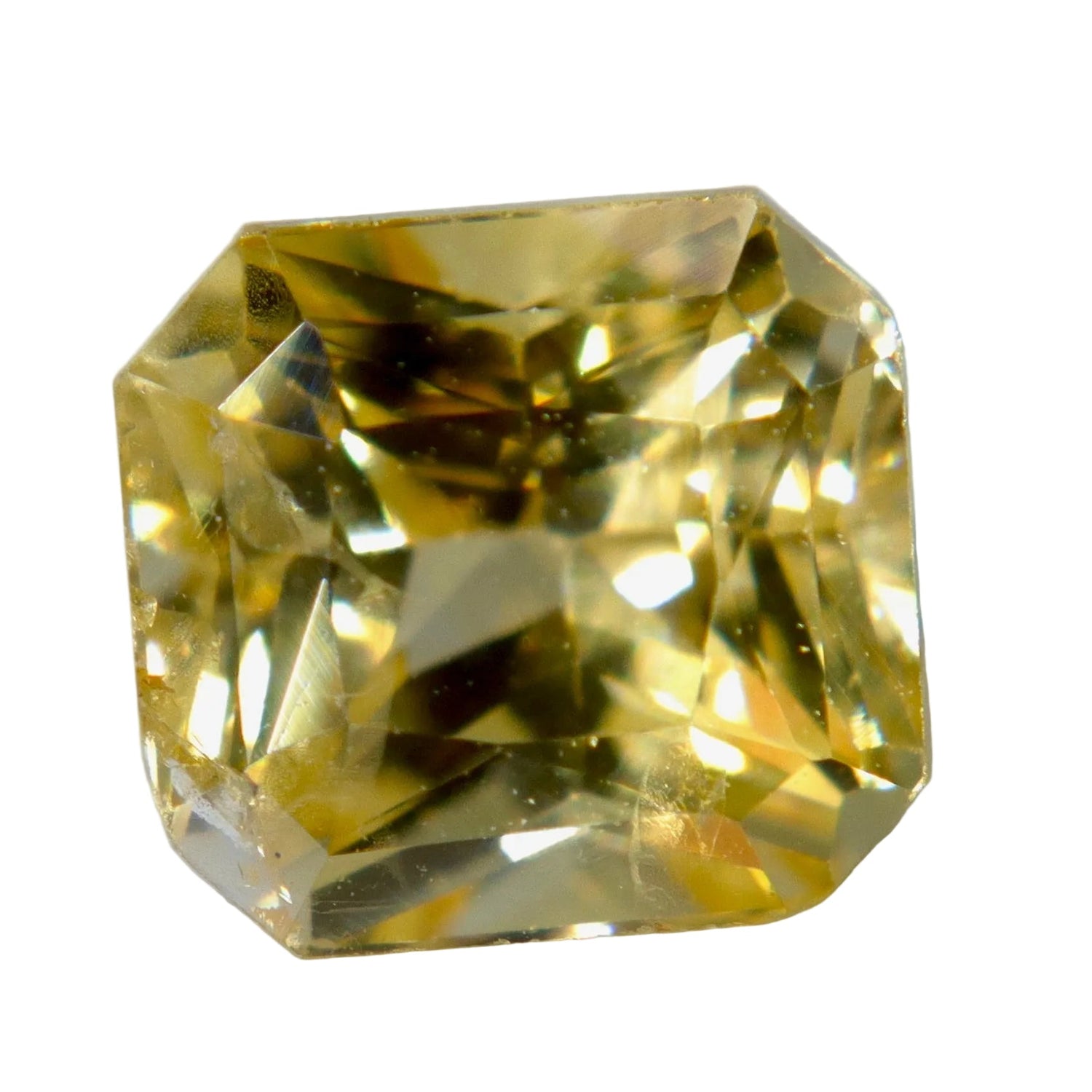 2.00ct Natural Unheated Yellow Sapphire – Radiant Cut Ceylon Sapphire - Sapphirepal