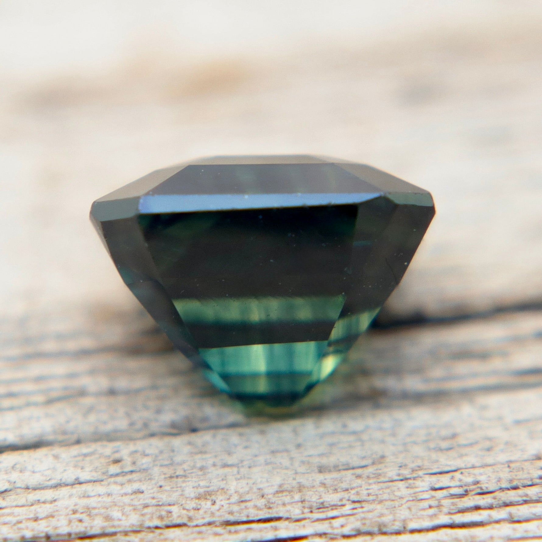 2.07 Carat Natural Australian Green Sapphire – Asscher Cut Eye - Clean Loose Sapphire for Engagement Ring (Authenticity Confirmed) - Sapphirepal