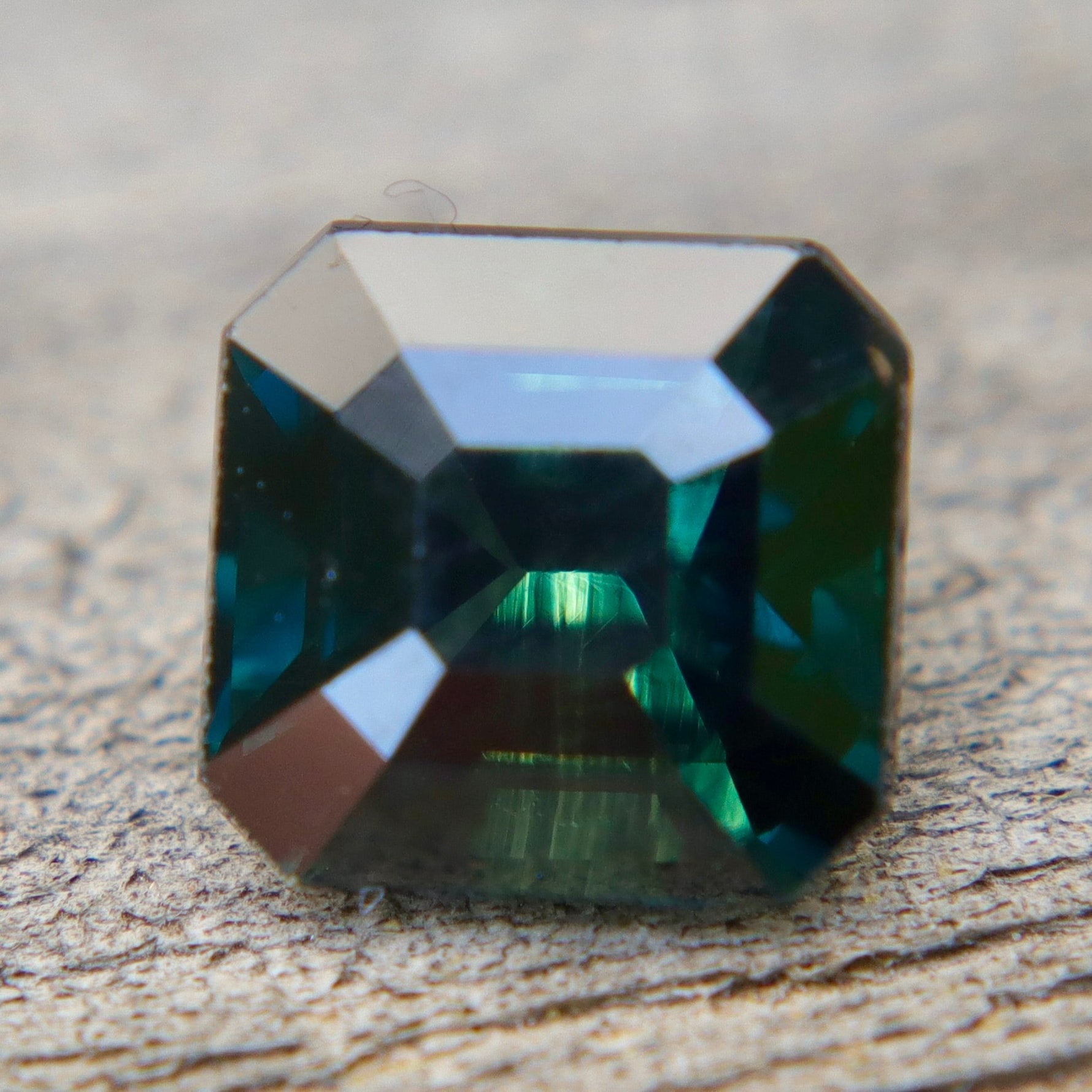 2.07 Carat Natural Australian Green Sapphire – Asscher Cut Eye - Clean Loose Sapphire for Engagement Ring (Authenticity Confirmed) - Sapphirepal