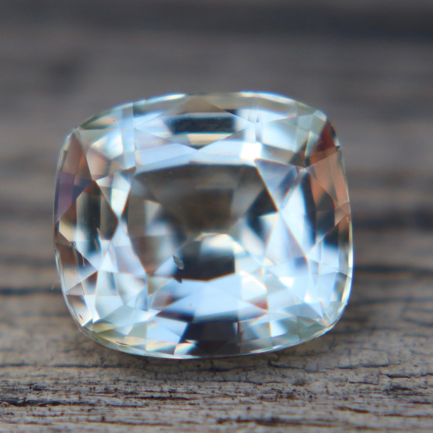 2.09 Carat Natural Pale Peachy Champagne Sapphire – Cushion Cut | Ceylon Origin - Sapphirepal