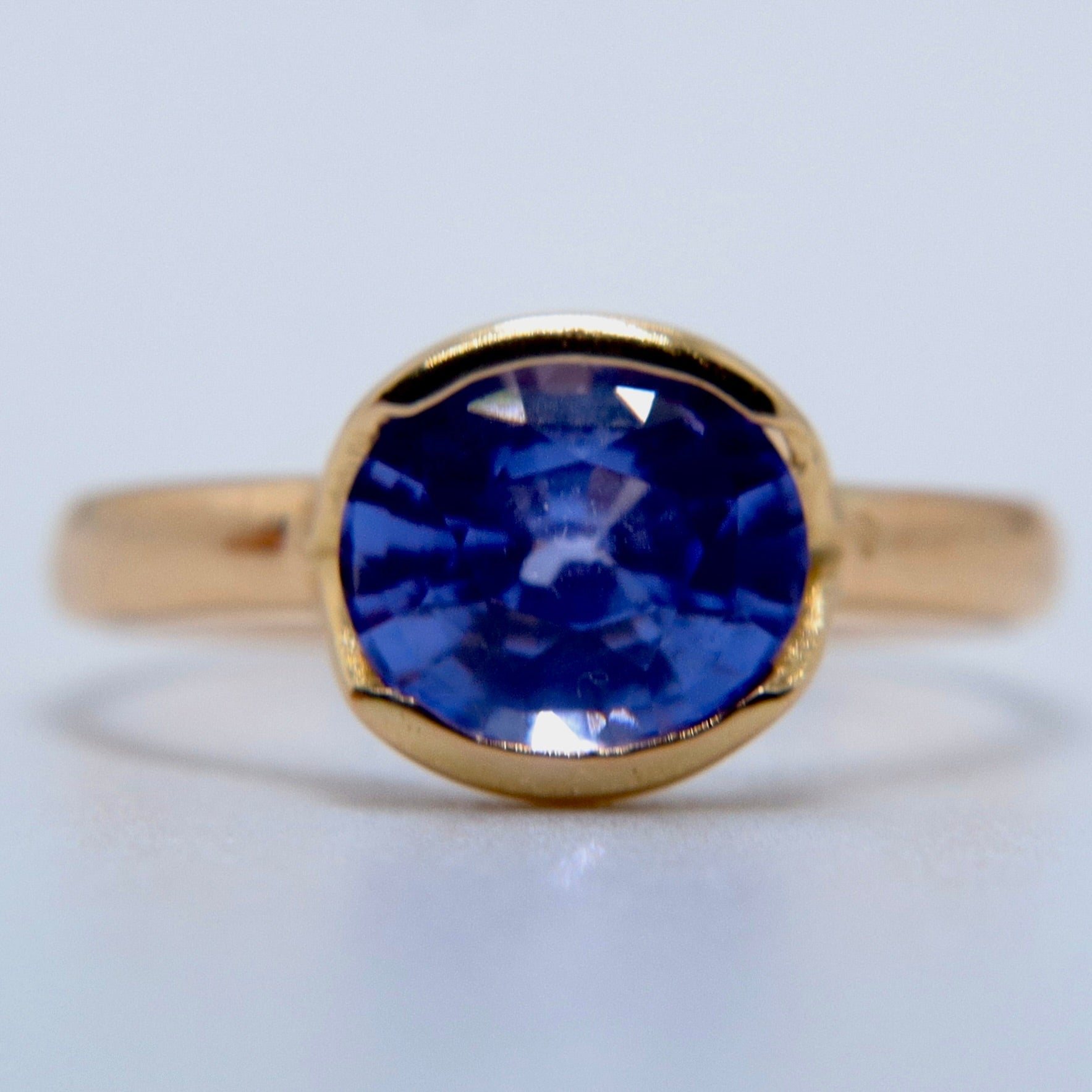 2.09ct Natural Purple Sapphire Ring in 18K Gold – Unheated Ceylon Sapphire - Sapphirepal