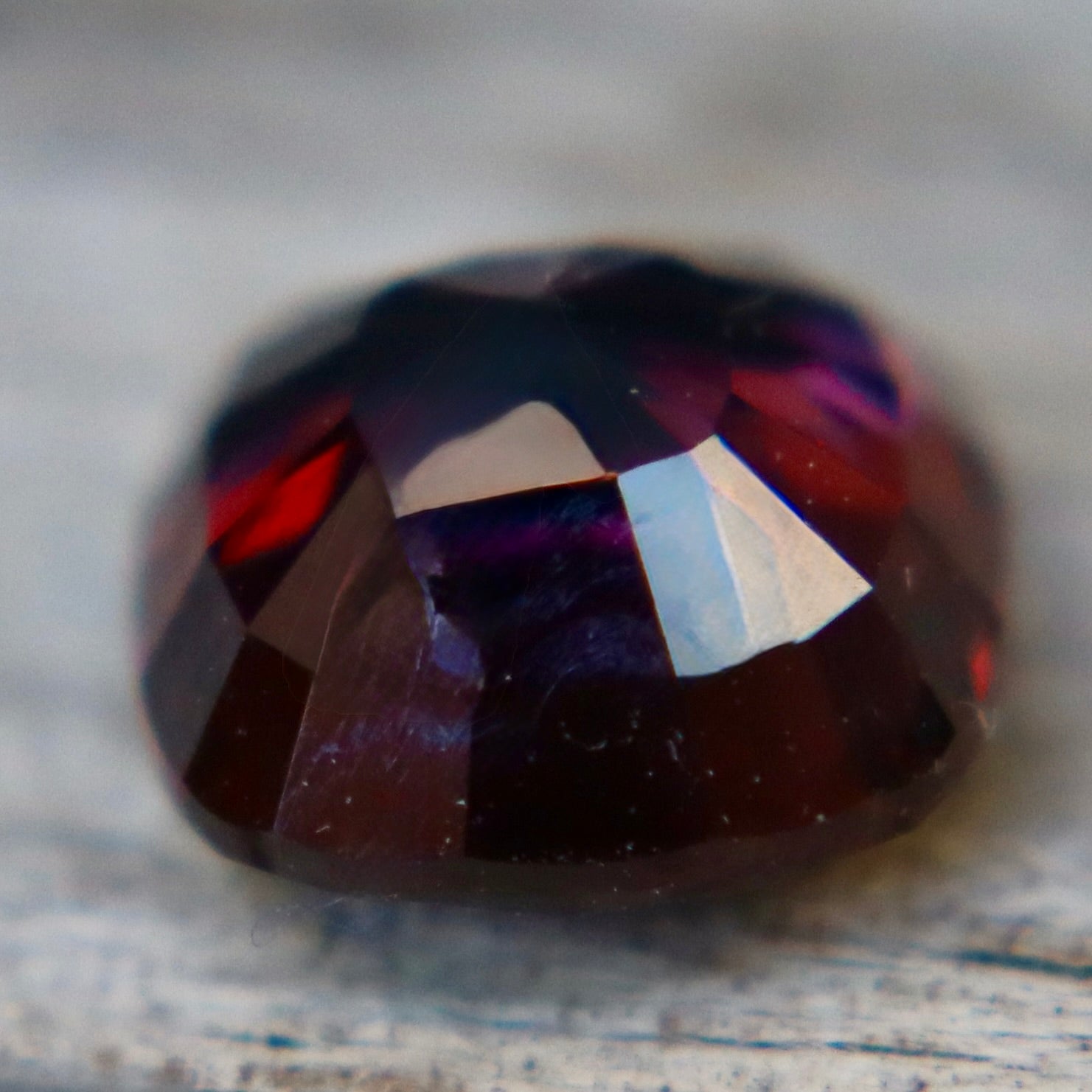 2.27 Carat Natural Burgundy Purple Sapphire – Unheated Cushion Cut Ceylon Gemstone - Sapphirepal
