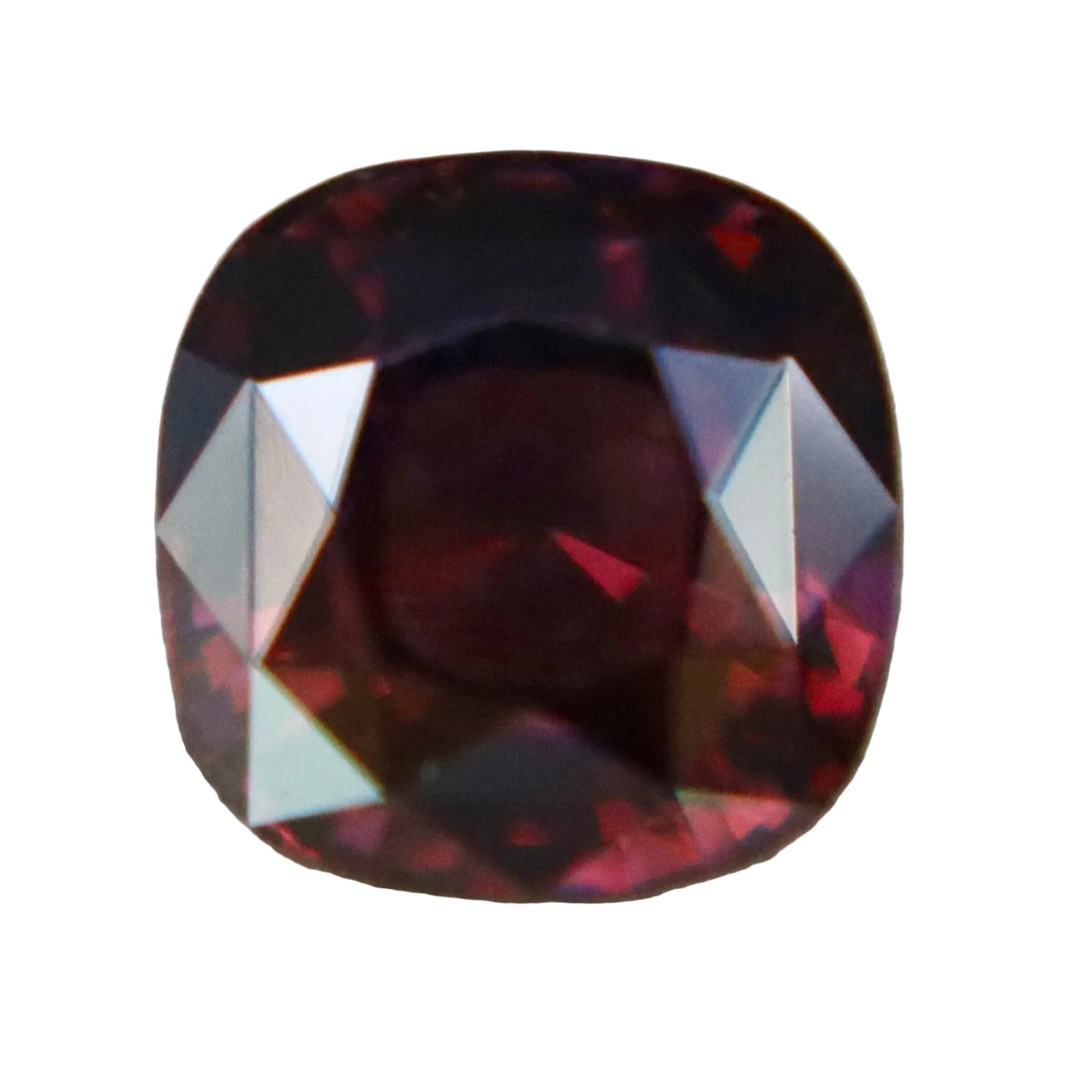 2.27 Carat Natural Burgundy Purple Sapphire – Unheated Cushion Cut Ceylon Gemstone - Sapphirepal