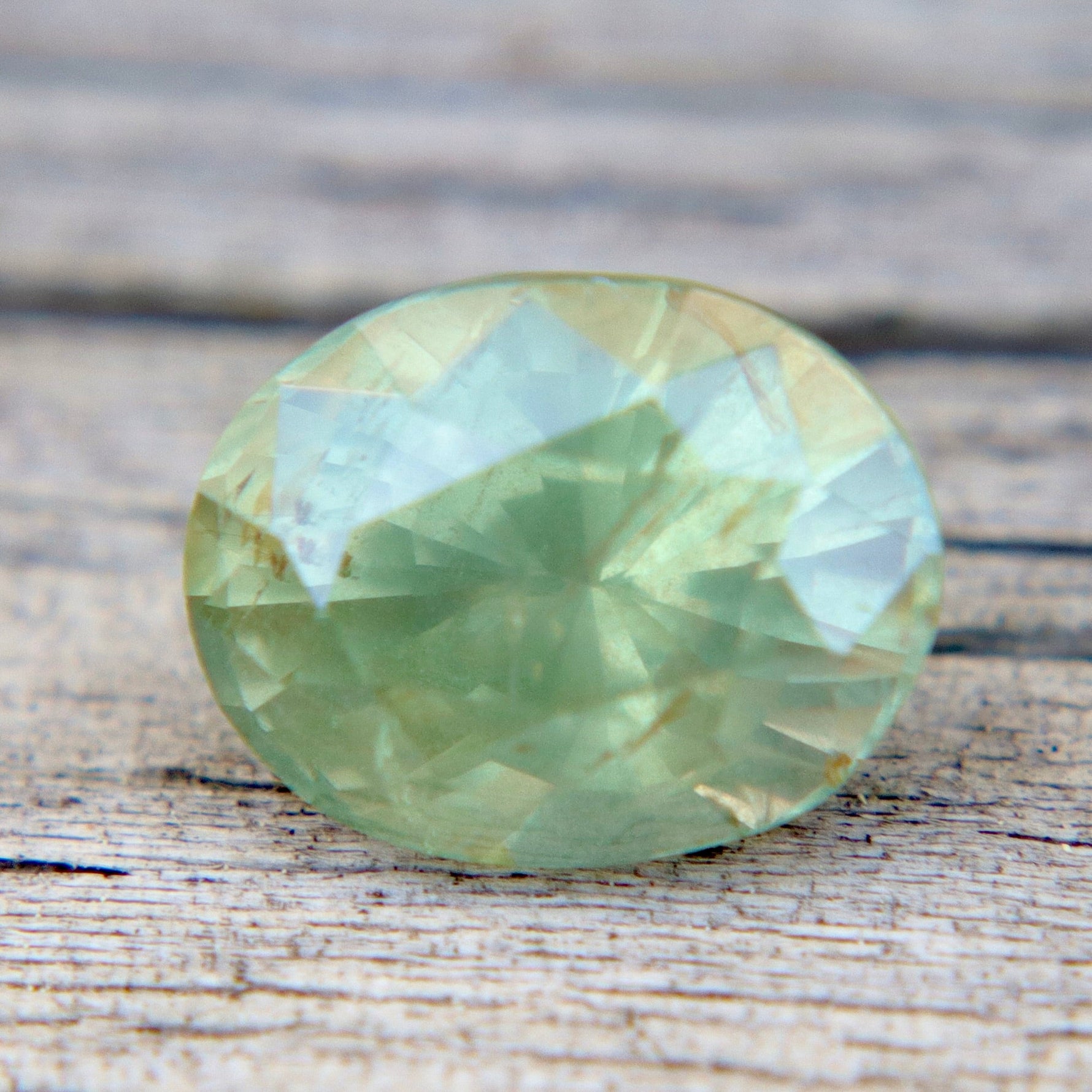 2.45ct Natural Green Sapphire – Oval Cut (Ceylon, Unheated, Eye Clean) - Sapphirepal