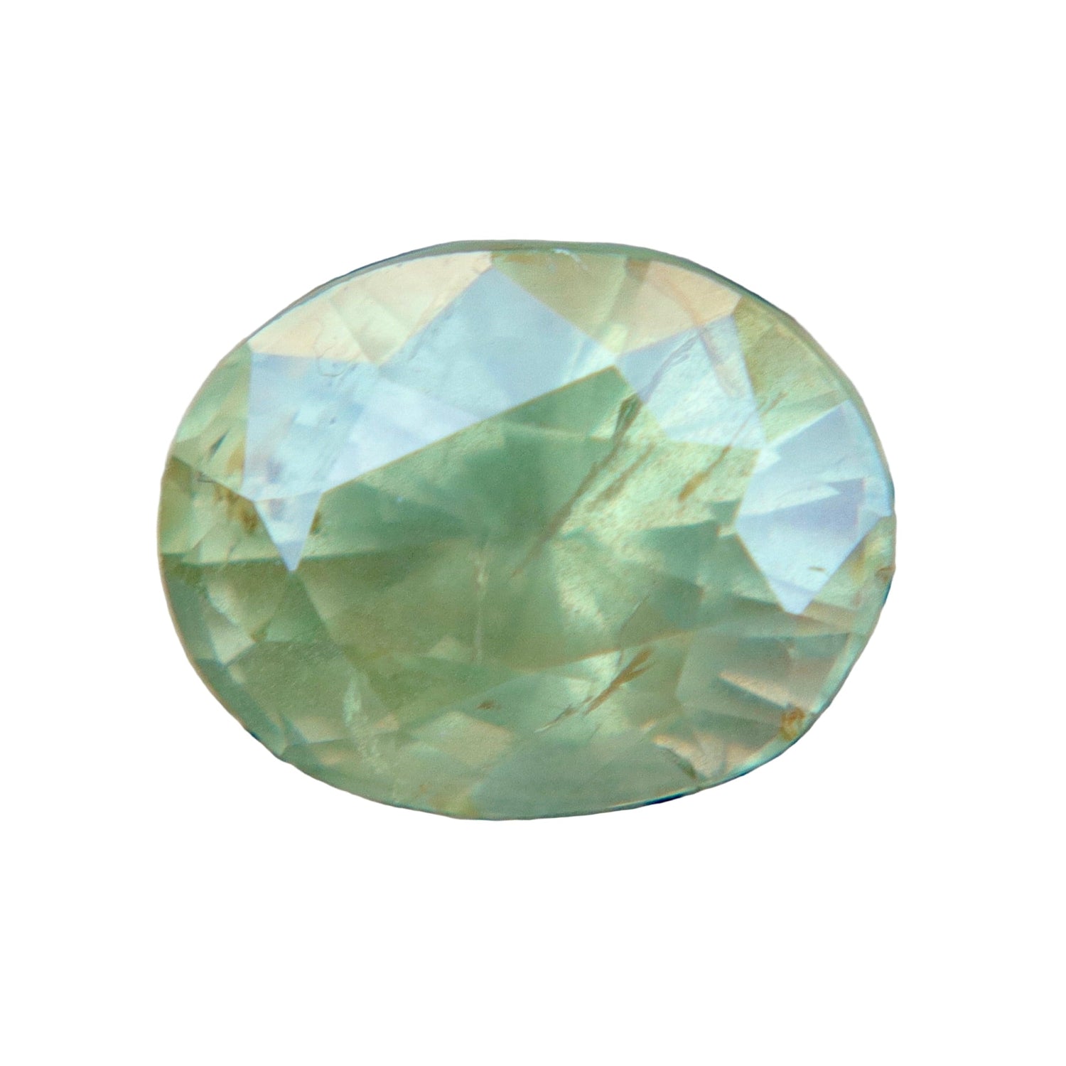 2.45ct Natural Green Sapphire – Oval Cut (Ceylon, Unheated, Eye Clean) - Sapphirepal