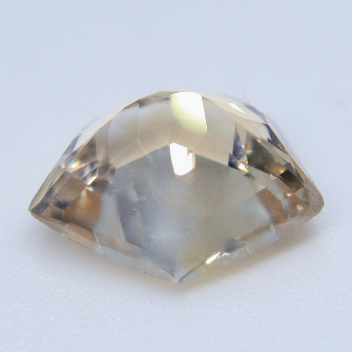2.77 Carat Natural Pale Silver-Champagne Sapphire – Unheated Ceylon Freeform Cut - Sapphirepal