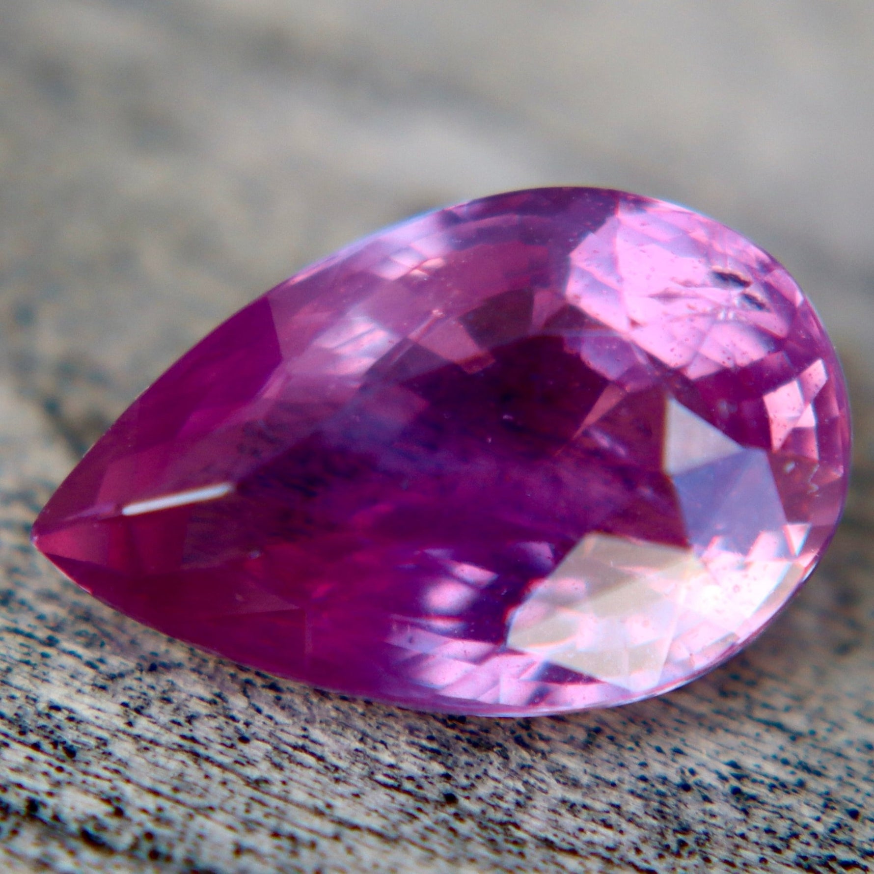3.03ct Natural Unheated Pink Sapphire – Pear Cut Loose Ceylon Gemstone - Sapphirepal