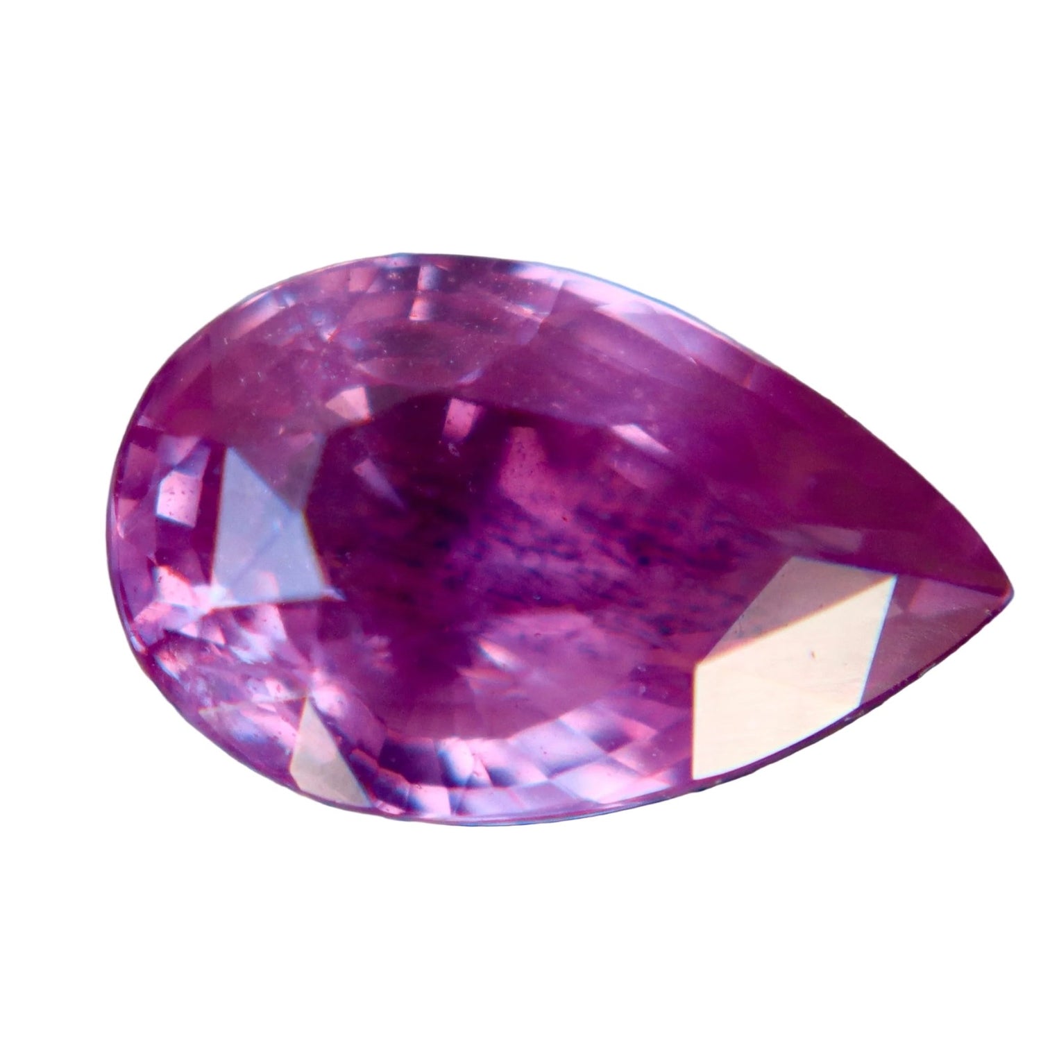 3.03ct Natural Unheated Pink Sapphire – Pear Cut Loose Ceylon Gemstone - Sapphirepal