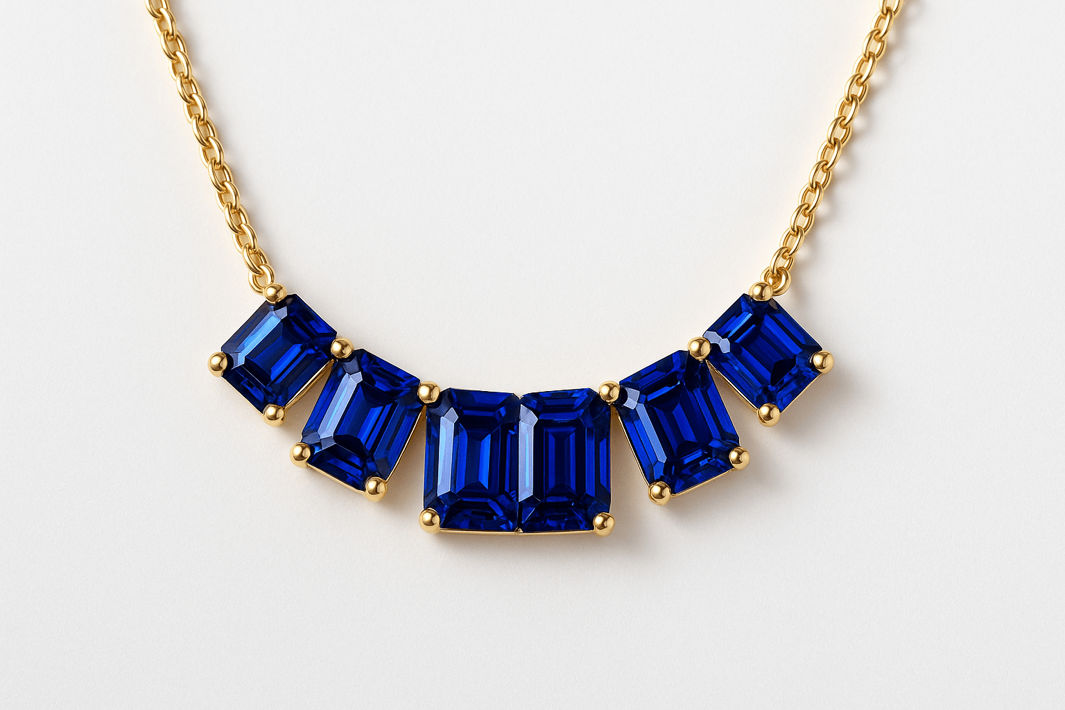 3.25 Carat Royal Blue Sapphire Parcel – Emerald Cut Precision Matched Set from Ceylon - Sapphirepal