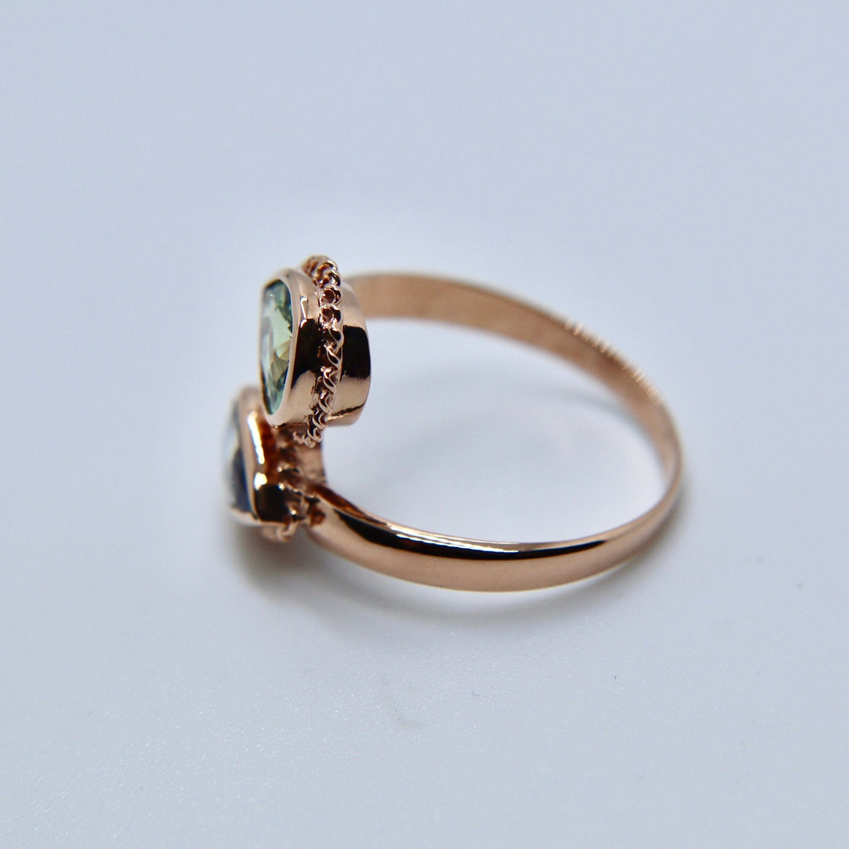 3.47ct Natural Sapphire Toi et Moi Ring in 14K Rose Gold - Sapphirepal