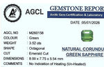 3.52ct Natural Green Sapphire (Unheated) – Emerald Cut Ceylon | VS Clarity - Sapphirepal