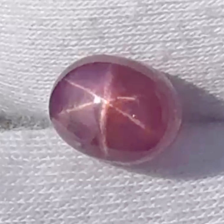 4.68 ct Natural Pink Star Sapphire – Unheated Ceylon Oval Cabochon - Sapphirepal