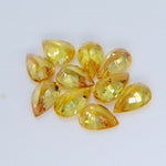 5.11 Carat Parcel of Natural Vivid Yellow Sapphires – Matching Pear Cut Gemstones from Ceylon - Sapphirepal
