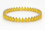 5.11 Carat Parcel of Natural Vivid Yellow Sapphires – Matching Pear Cut Gemstones from Ceylon - Sapphirepal