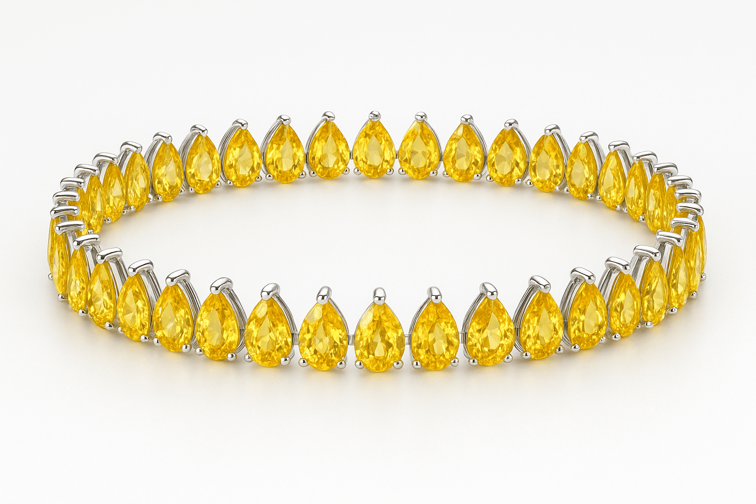 5.11 Carat Parcel of Natural Vivid Yellow Sapphires – Matching Pear Cut Gemstones from Ceylon - Sapphirepal
