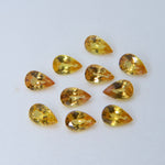 5.11 Carat Parcel of Natural Vivid Yellow Sapphires – Matching Pear Cut Gemstones from Ceylon - Sapphirepal