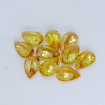 5.11 Carat Parcel of Natural Vivid Yellow Sapphires – Matching Pear Cut Gemstones from Ceylon - Sapphirepal