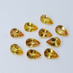 5.11 Carat Parcel of Natural Vivid Yellow Sapphires – Matching Pear Cut Gemstones from Ceylon - Sapphirepal