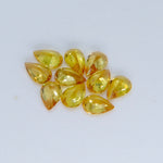 5.11 Carat Parcel of Natural Vivid Yellow Sapphires – Matching Pear Cut Gemstones from Ceylon - Sapphirepal
