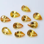 5.11 Carat Parcel of Natural Vivid Yellow Sapphires – Matching Pear Cut Gemstones from Ceylon - Sapphirepal