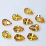 5.11 Carat Parcel of Natural Vivid Yellow Sapphires – Matching Pear Cut Gemstones from Ceylon - Sapphirepal