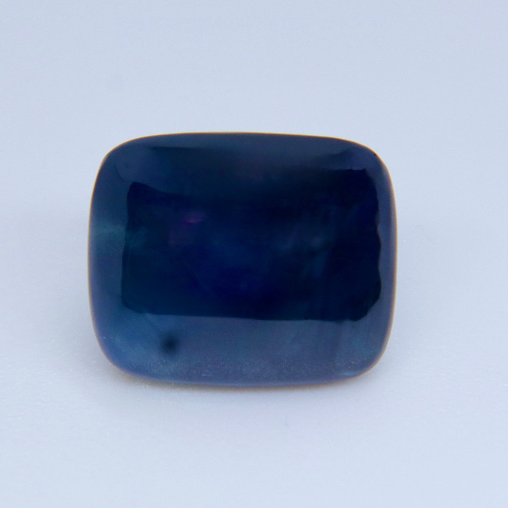 5.64 Carat Unheated Natural Blue Sapphire – Rectangular Cushion Sugarloaf Cut - Sapphirepal