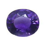 Face-up view of an 8.37 carat natural oval amethyst