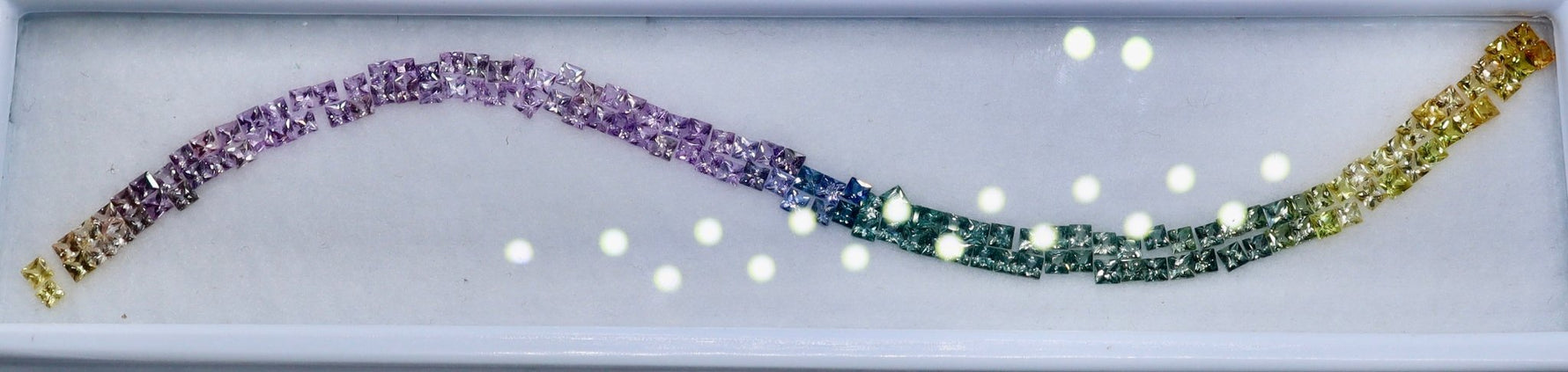 9.80 Carat Natural Multi - Color Gemstones Set (Ceylon) — Princess Cut, VVS, 2.20 mm | Sapphire Pal Australia - Sapphirepal