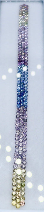 9.80 Carat Natural Rainbow Color Gemstones Set (Ceylon) — Round Cut, VVS, 2.20 mm - Sapphirepal