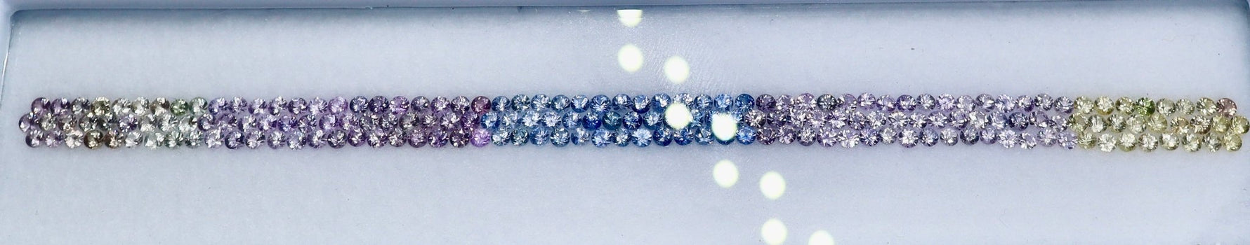 9.80 Carat Natural Rainbow Color Gemstones Set (Ceylon) — Round Cut, VVS, 2.20 mm - Sapphirepal