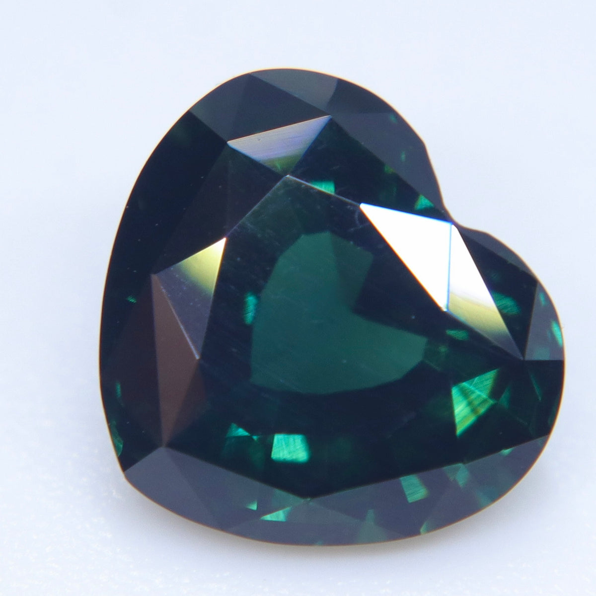 Australian green sapphire heart cut for bespoke engagement ring or pendant
