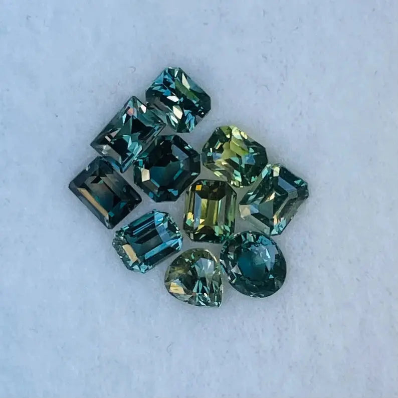 Beautiful Natural Blue Green Sapphire gems-756e