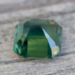 Loose natural green sapphire VS clarity 8x7.75x5.54mm faceted gemstone